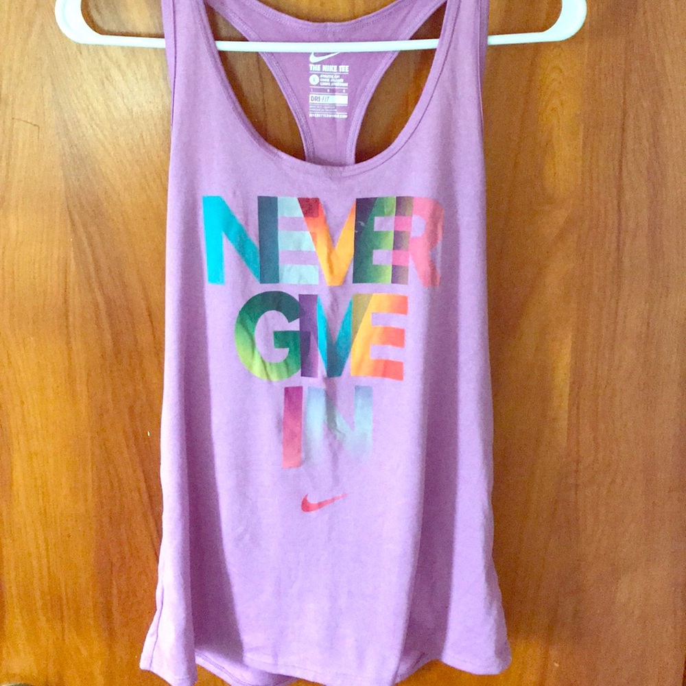 Nike “Never Give In” dri-fit tank